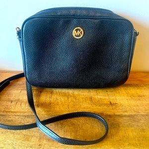 Black Michael Kors crossbody purse, perfect for a night out!